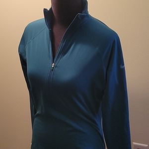 Teal Nike Long-Sleeve Quarter Zip